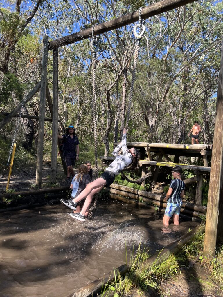 Students during Mud Challenge 1