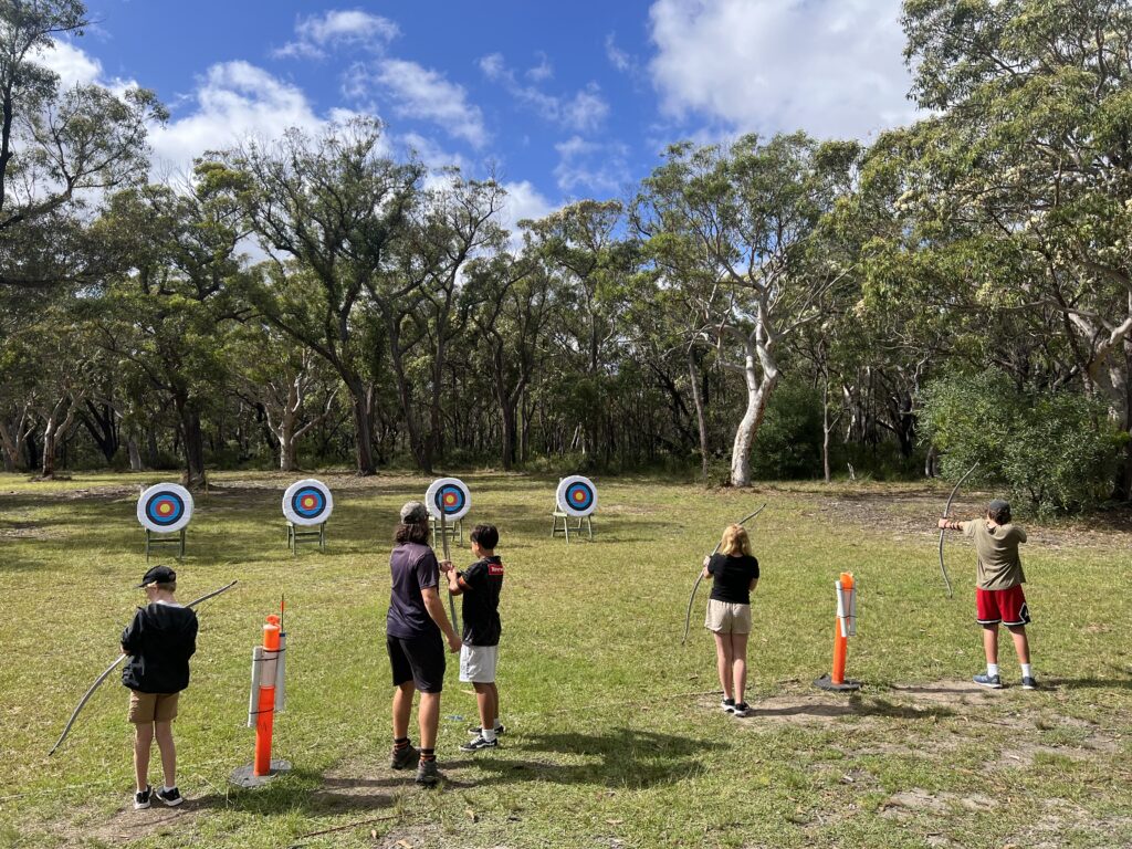 Students during Archery