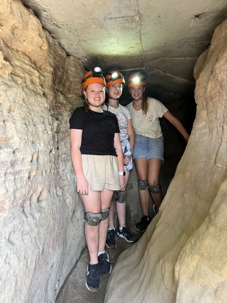 Students in Cave