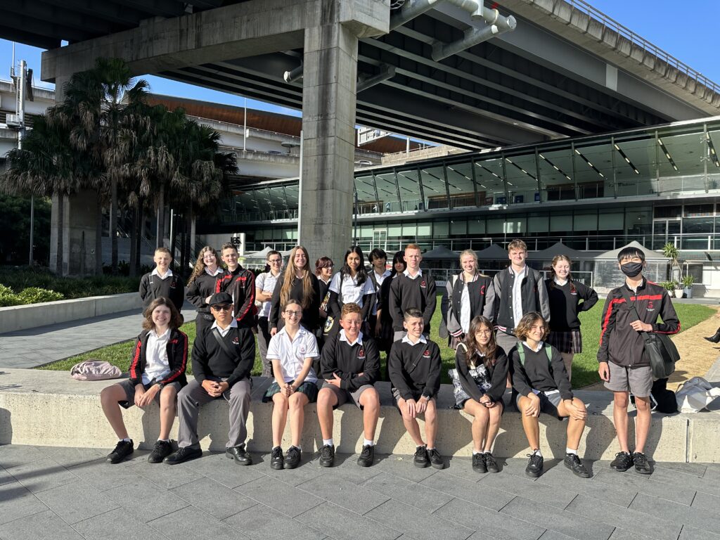 SLA students outside of convention center