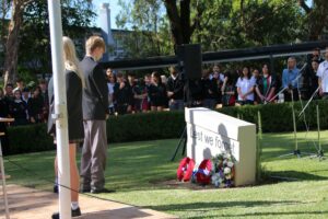 Gymea ANZAC Service - laying wreath