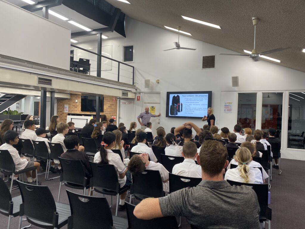 Year 7 Assembly in the Library