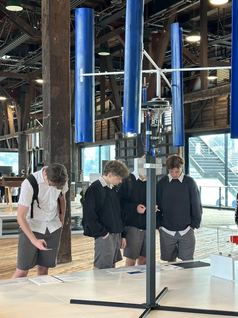 Our students examining a major project and portfolio.