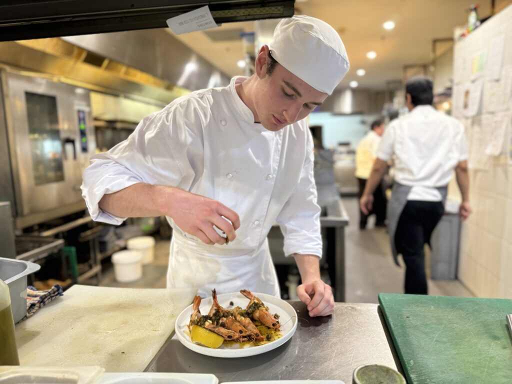 Industry experiencing finessing culinary skills.