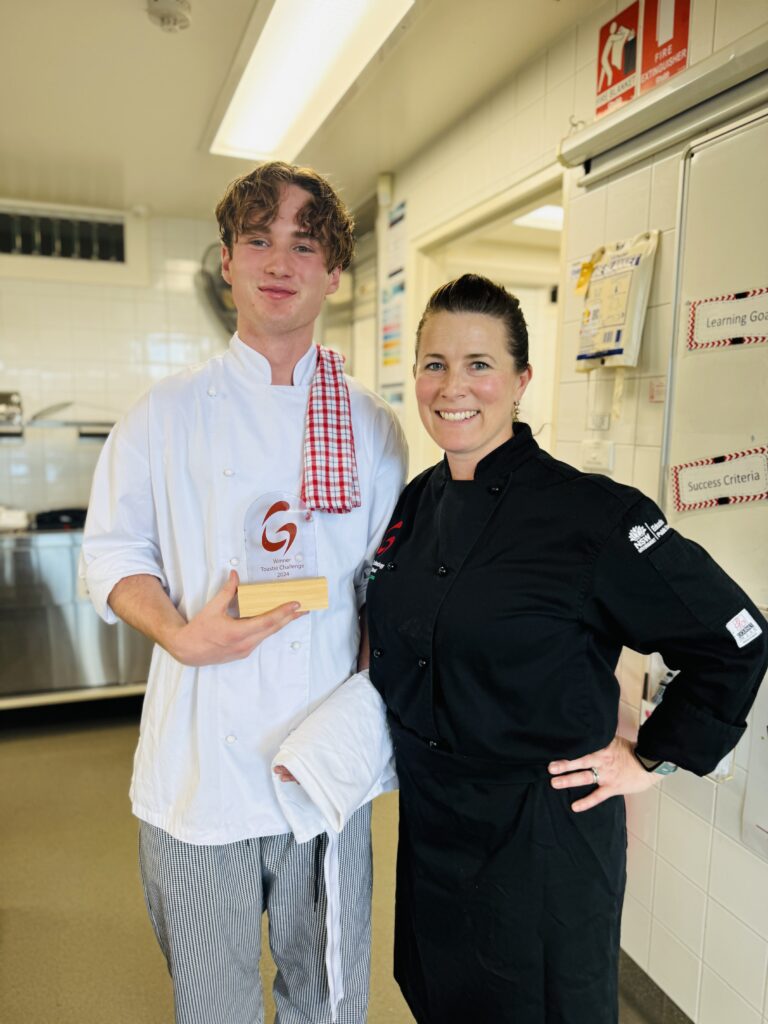 Alex, co-winner of the 2024 toastie challenge with Mrs Kimber.