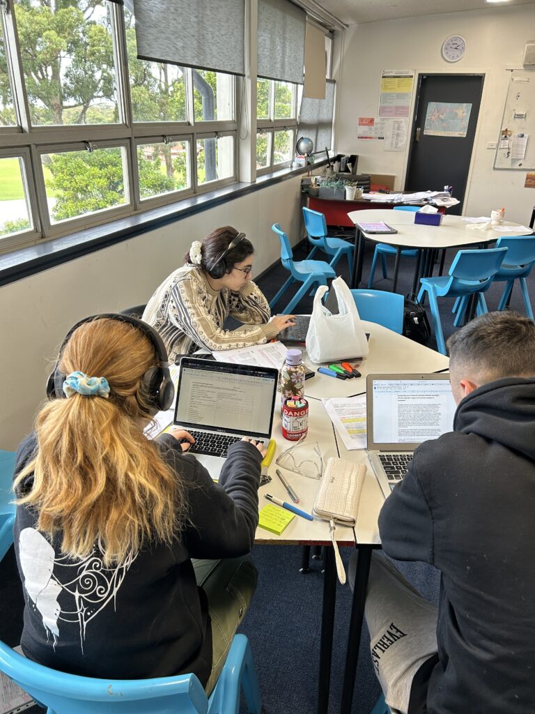 HSC Society & Culture students gaining valuable teacher support during a HSC workshop.