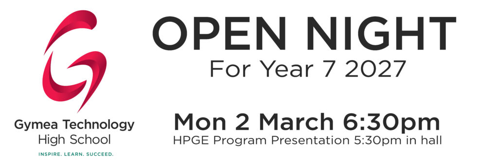 Open Night for Year 7 2027 on Monday 2 March.