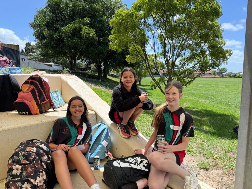 Year 7 are all smiles, enjoying a BBQ lunch as they begin their high school journey