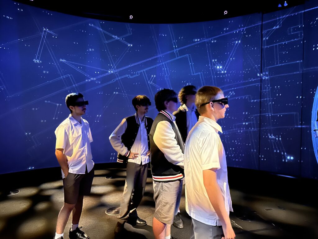 Students immersed in UTS Data Arena