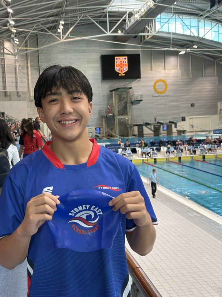 Year 10’s Michael R proudly representing Sydney East at the NSW CHS Championships.
