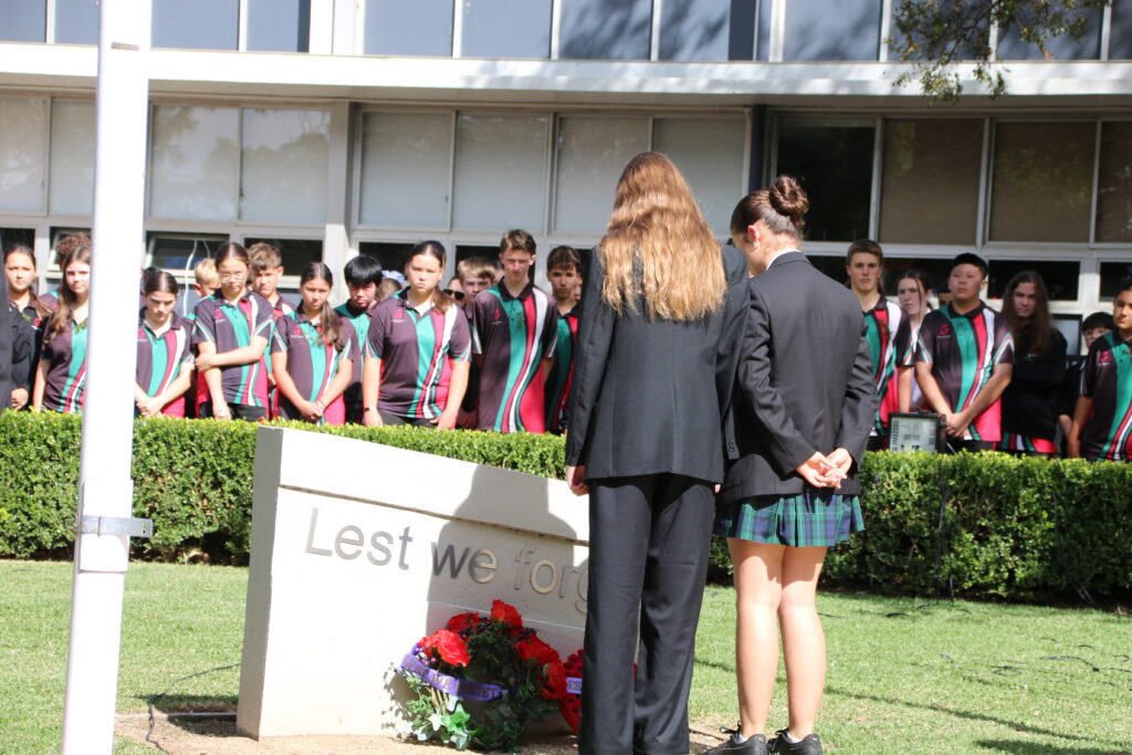 Gymea Technology students honoured servicemen and women through thoughtful wreath laying and reflection.