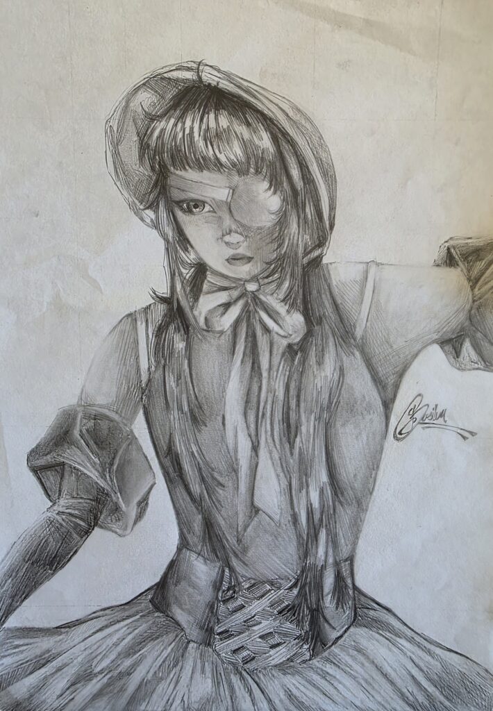 Students experiment with graphite pencils, exploring various drawing techniques to render highlights and shadows on faces(1)