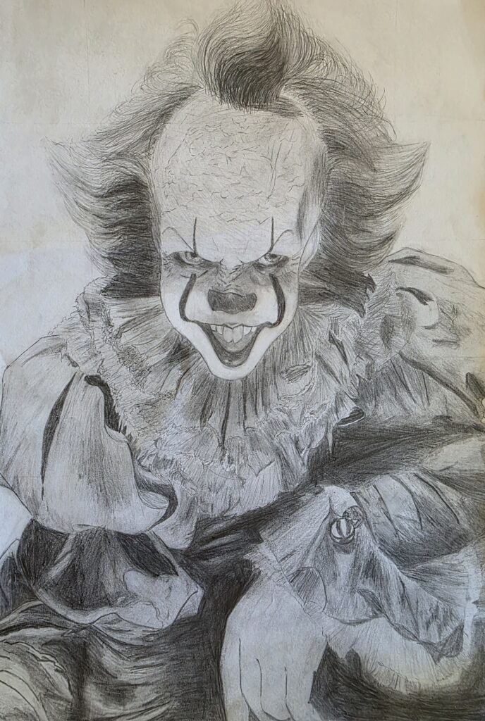 Students experiment with graphite pencils, exploring various drawing techniques to render highlights and shadows on faces_(1)