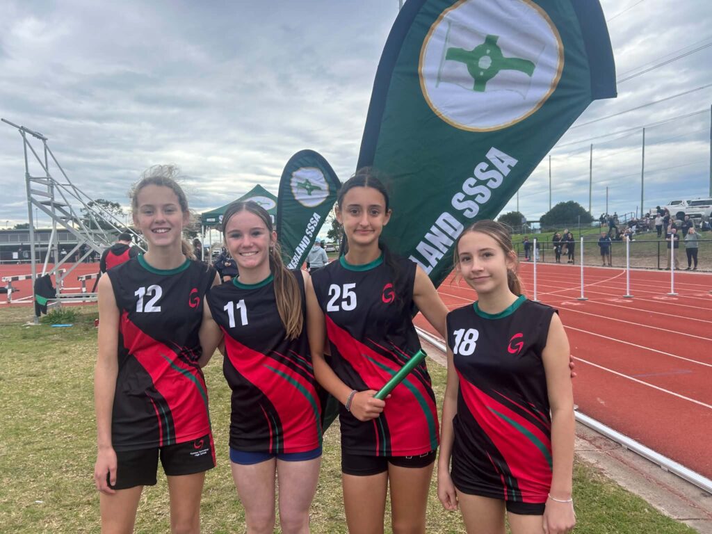 Confident athletes proudly represent Gymea Technology, showcasing teamwork, determination and sporting excellence together.