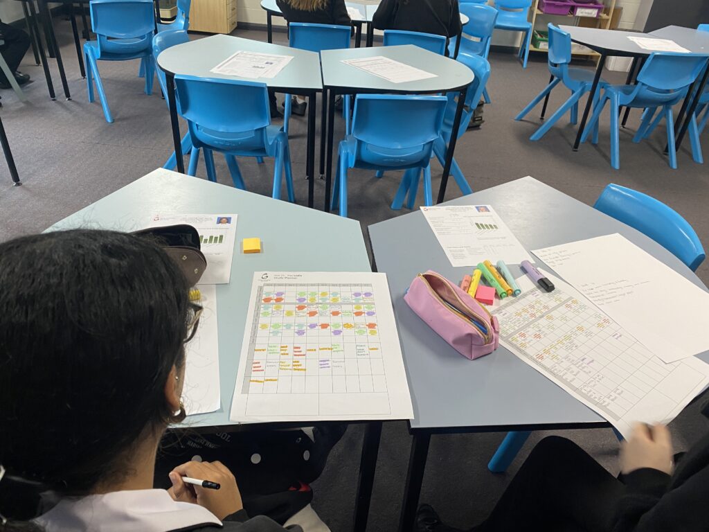 Students collaborated to develop personalised study plans, strengthening organisation, confidence, and HSC readiness together.