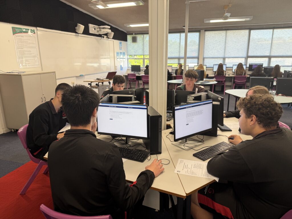 Students confidently applying critical thinking skills to achieve academic excellence.